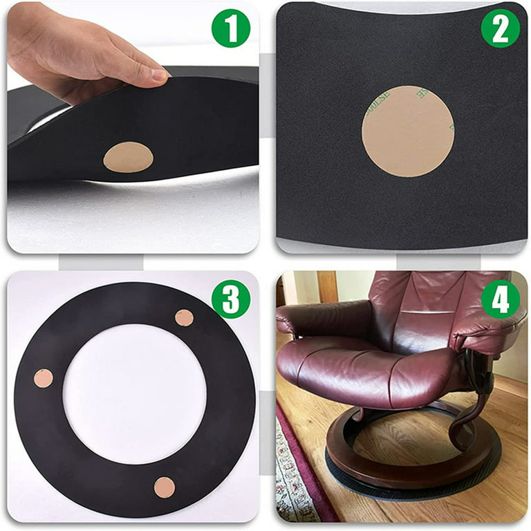GorillaPads 1 Inch Non-Slip Furniture Pads/Gripper Feet Skids (Set of 32)  Self Adhesive Rubber Floor Protectors, Round, Black, CB147-32