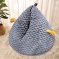 thumbnail image 1 of Cama para gatos autocerrada, refugio portátil, accesorios para mascotas, base antideslizante, cálida y cómoda, caseta para cachorros, cama para dormir gris, 1 of 6