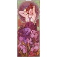 thumbnail image 2 of Vintage Apple Collection 8x14 Black Ornate Wood Framed with Double Matting Museum Art Print Titled - Mucha Amethyst, 2 of 4