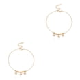 thumbnail image 4 of Qarigey Tobillera con cuentas en forma de estrella, estilo Simple, accesorio de moda Universal, regalos para el Día de San Valentín, de tobillo Oro 2piezas Qarigey CBP252821, 4 of 6