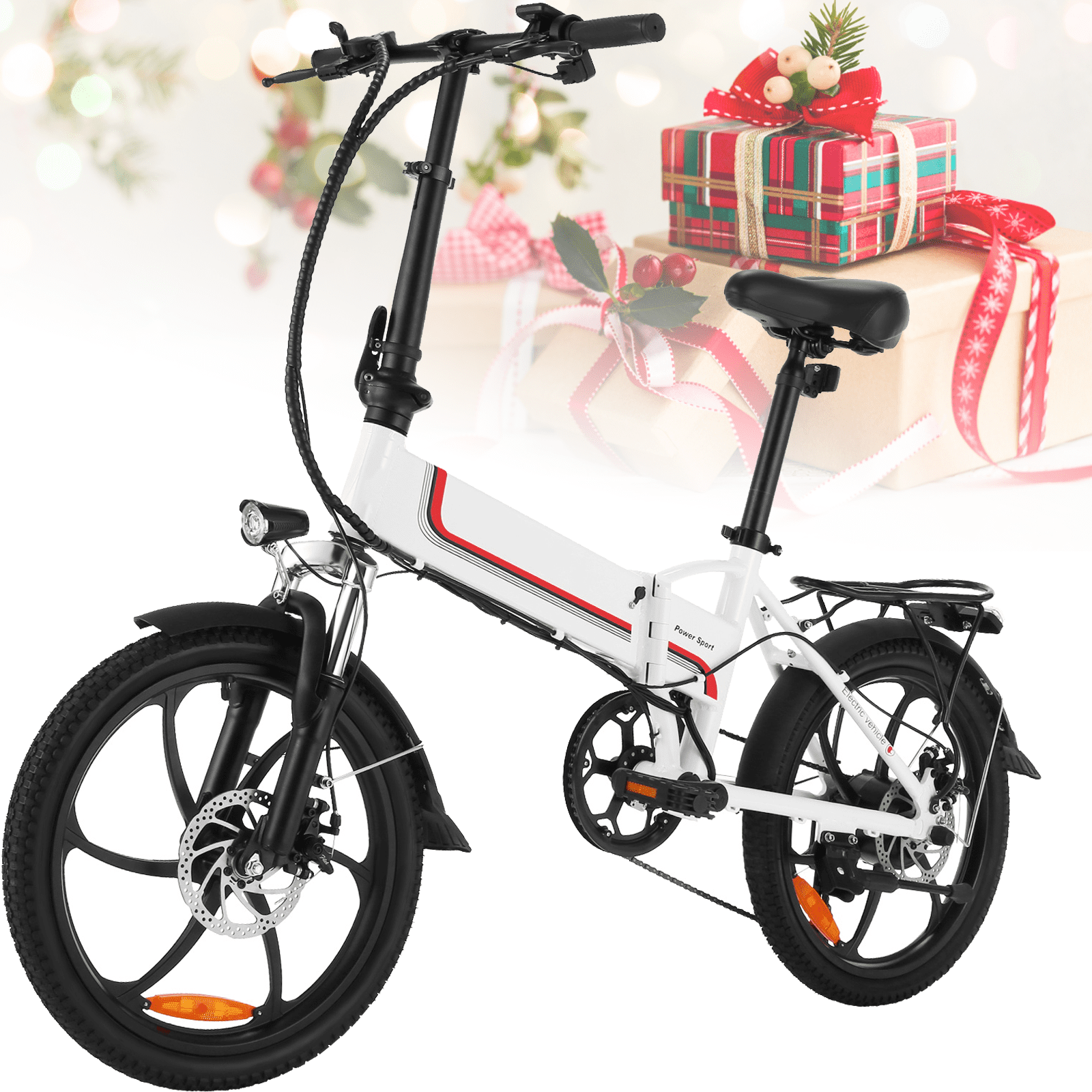 Ecotric 20 In. 500 W 36 V Folding Electric Bicycle New Fat Tire 