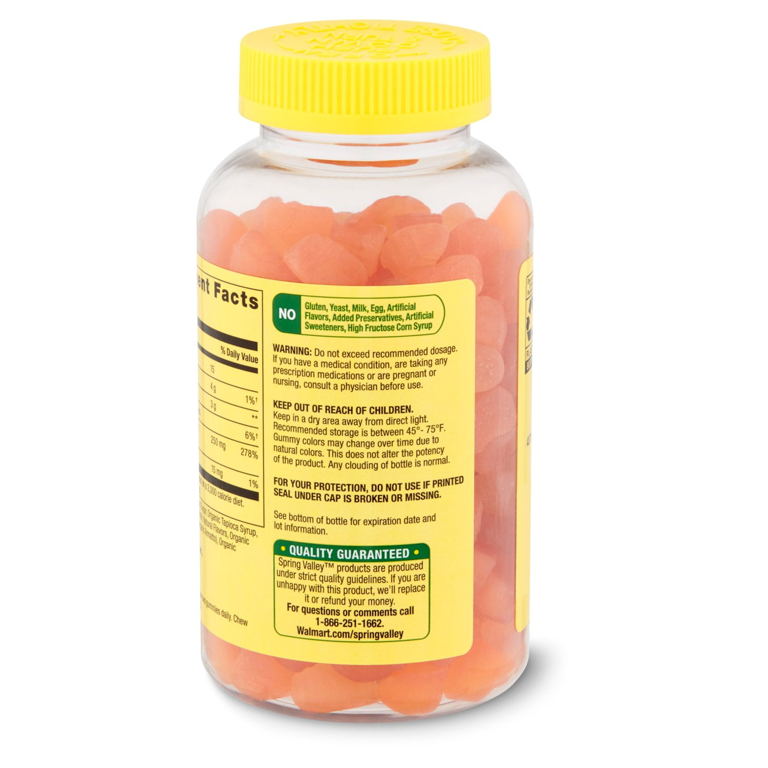 Spring Valley - Gummie Vitamin C 240 mg, 70 Orange Gummies (Pack of 2) 