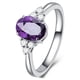 thumbnail image 1 of Minnieouse Anillo de apertura para mujer, decoración de circón geométrico de cobre, anillos de moda, decoraciones para manos, joyería, Ropa, zapatos y accesorios Miscelánea Púrpura, 1 of 6