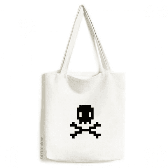 Summer Sail Priate Danger l Pixel Tote Canvas Bag Shopping Satchel Casual Handbag