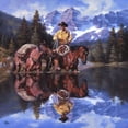 thumbnail image 2 of Sorenson, Jack 15x15 Black Ornate Wood Framed with Double Matting Museum Art Print Titled - Reflections of the Rockies, 2 of 4