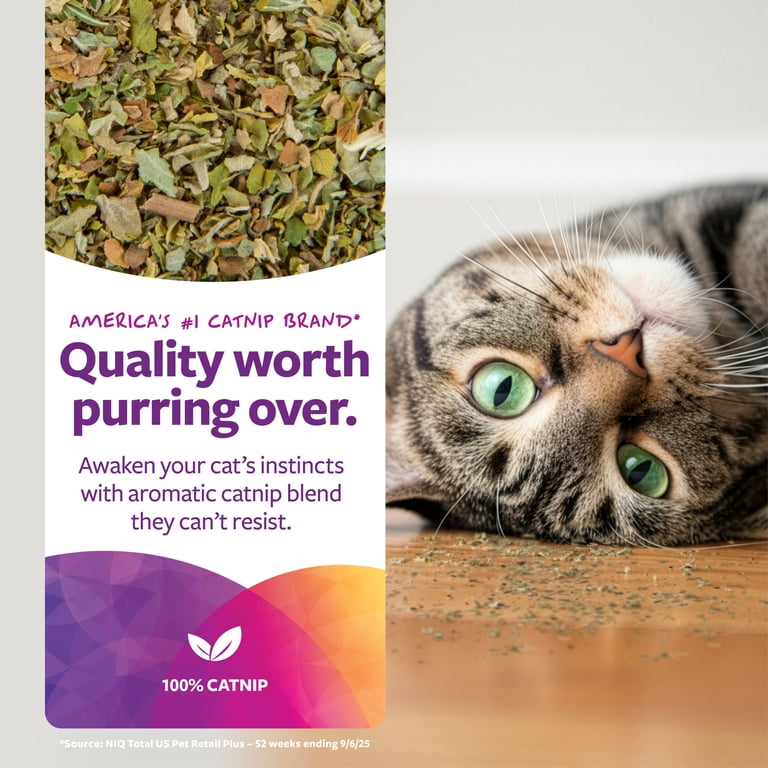 SmartyKat Organic Catnip for Cats 2 Ounce Resealable Canister