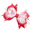 thumbnail image 1 of Sonducket Pinza para el pelo con lazo para niña, horquillas con forma de corazón, accesorios para el pelo, diadema, tocado, regalo, diario, cola Accesorio para el cabello Cola bifurcada roja Sonducket AP011033-02B, 1 of 6