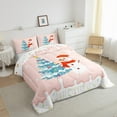 thumbnail image 3 of jejeloiu Merry Christmas Tree Queen Comforter Set,Cute Snowman Bedding Sets,Ice Cream Dessert Bedding Comforter Set For Girls,Breathable Room Decorative Reversible,3pcs, 3 of 8