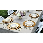 Exquisite 200 Ct. Rose Gold Line - Wedding Kit Disposable Plastic Plates and Cutlery Set - Service for 40