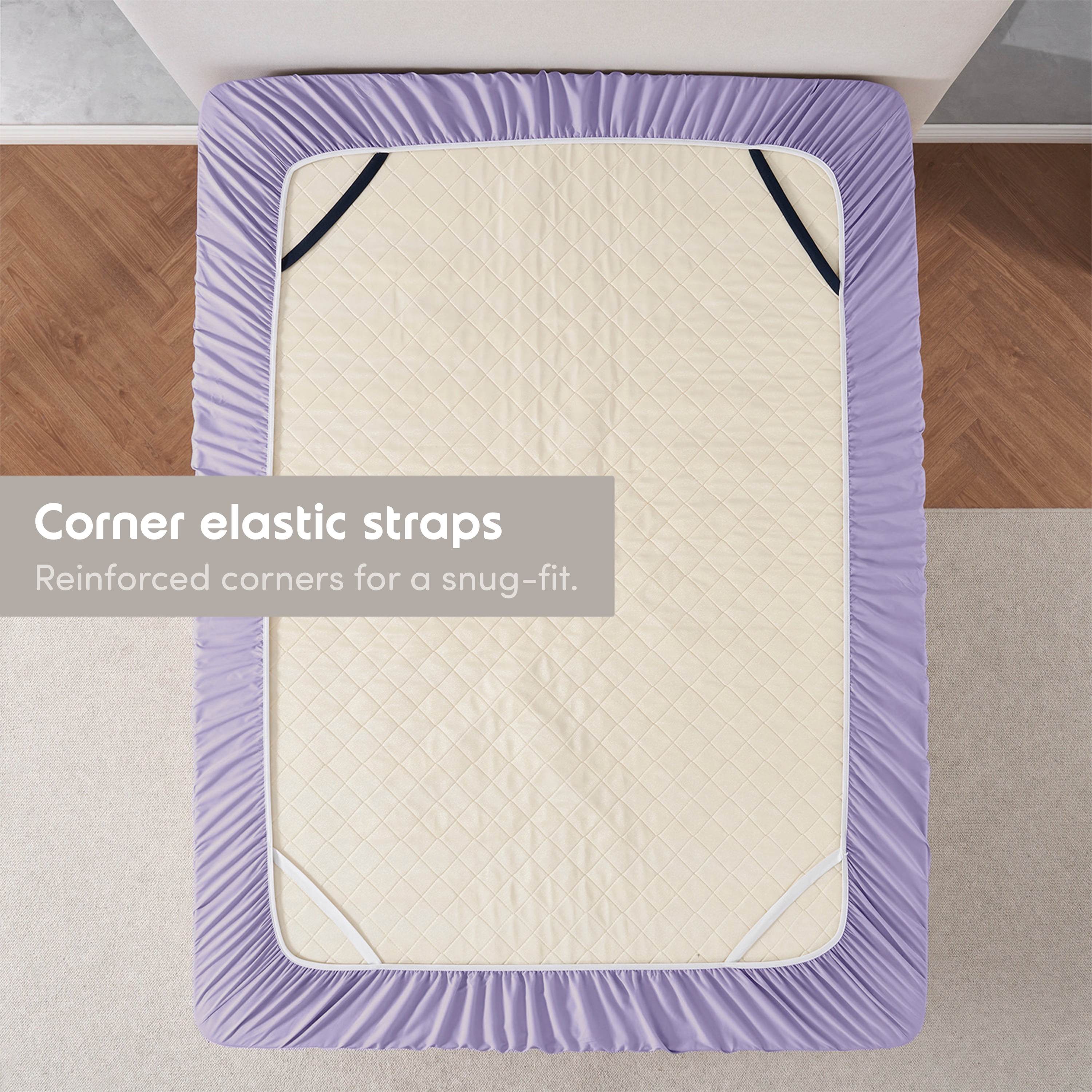 Lammaloe 2 Pack Extra Deep Pocket Queen Fitted Sheet Only, Fits 18" to 24" Mattress, Soft Microfiber Fitted Bed Sheet, Lavender