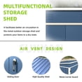 thumbnail image 6 of GangMei Metal Outdoor Storage Shed 4FT x 4FT, Steel Utility Tool Shed Storage House with Lockable Door, Metal Sheds Outdoor Storage for Backyard, Garden, Patio (Blue)(Lean-to), 6 of 8