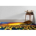 thumbnail image 3 of Area Rug, Salon Rugs, SuPrintedower Field Painting Rugs, View Rugs, SuPrintedower Rug, Corridor Rug, Sunset Landscape Rug, Luxury Rug, Farmhouse Rug, 2.6'x6.5' - 80x200 cm, 3 of 8