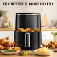 thumbnail image 2 of 6QT Square Fryer with Visual Window, 12 Preset Modes, Non-Stick Basket for Healthy Cooking, 2 of 6