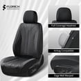 thumbnail image 5 of FLORICH Full Set Car Seat Covers, Premium Faux Leather Seat Protectors, Breathable Material Cushions Universal Fit for Most Cars, Black, 5 of 9