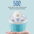 thumbnail image 4 of Small Home Mini Ice Cream Maker，One-touch Quick Operation, Wrap-around Rapid Cooling Design, Dual Filling Ports, 500ml Capacity—ideal for Home Use., 4 of 7
