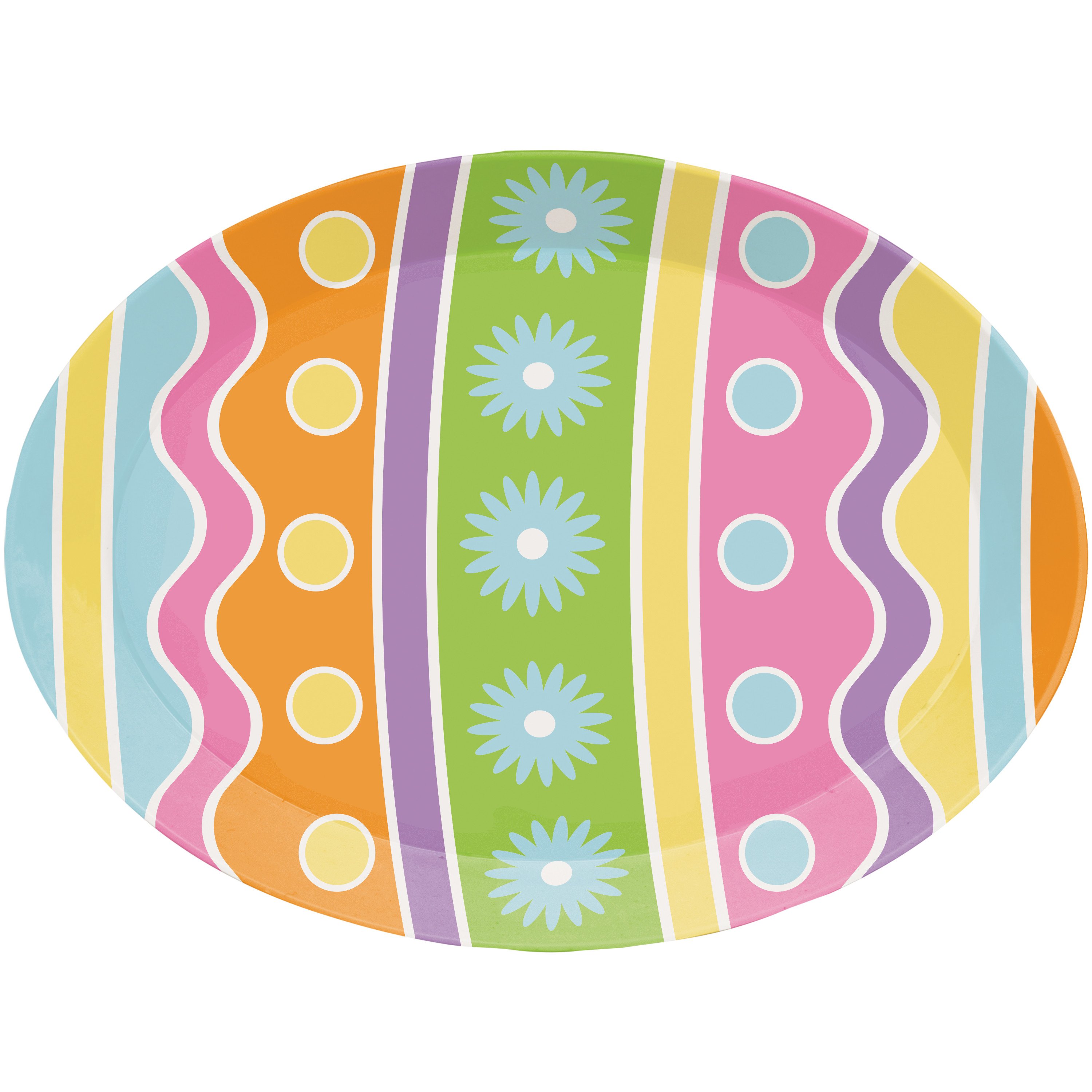 Easter Decor 14" Dia. Plastic Tray