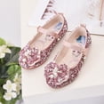 thumbnail image 1 of Zapatos de princesa de niña de Disney, zapatos planos de fondo suave para niñas de primavera y otoño, zapatos de moda de elsa Frozen, zapatos de cristal para niños, 26-Insole16.8 CM Gao Jinjia LED, 1 of 2