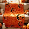 thumbnail image 5 of BiFandian Halloween Pumpkin Print Fleece Throw Blanket, Ultra-Soft Flannel Lightweight Pumpkin Couch Blanket, Halloween Decorative Soft Plush Throw for Halloween Party Sofa Bed Home Decor, 5 of 6