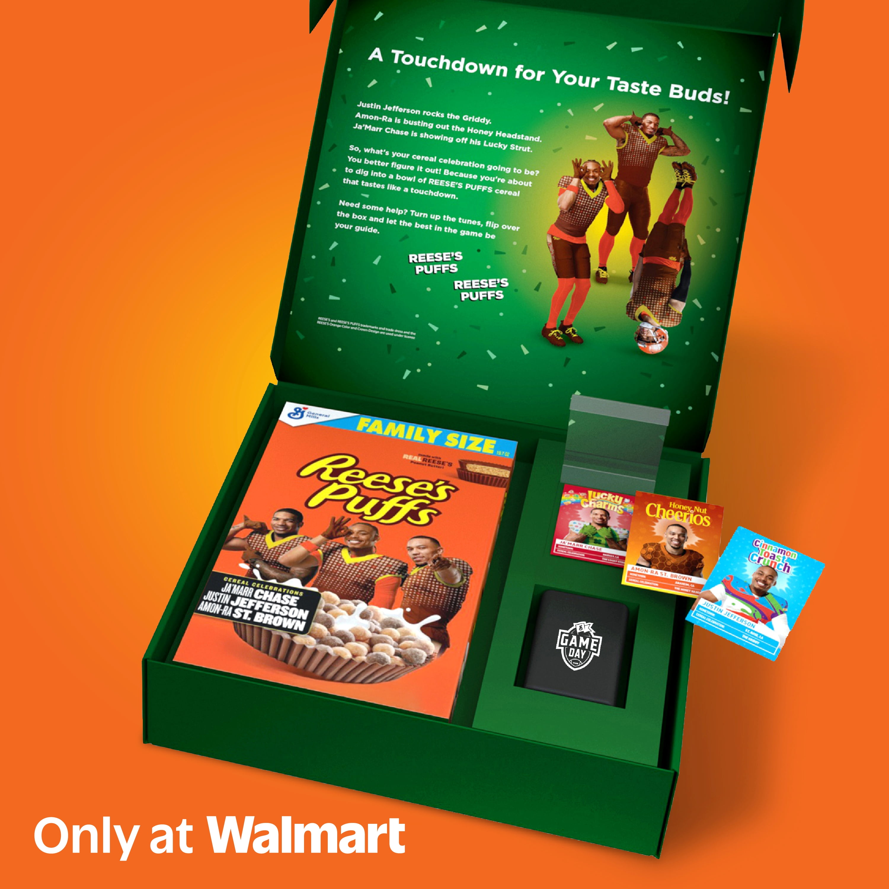 REESE'S PUFFS Cereal, Trading Cards, and Speaker Bundle, Walmart Exclusive, 2.67 lbs