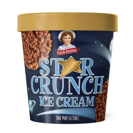 Little Debbie Star Crunch Ice Cream Pint, 16 fl oz, 1 Count
