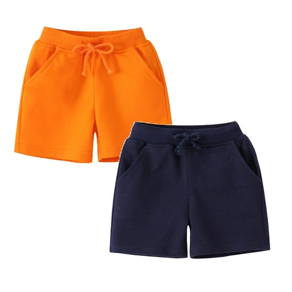 XEGLSBU 2 pack Boys Shorts Size 5-6 Youth Small Child Boys Girls Casual Solid Shorts Summer Holiday Beach Pants Sport Shorts Size 1-2 Years