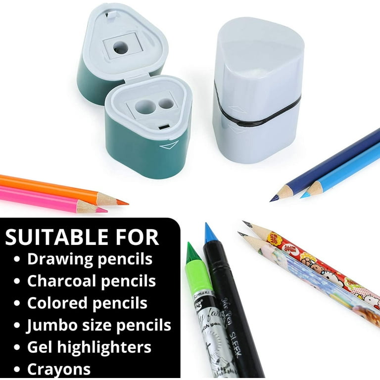 Mr. Pen- Pencil Sharpener for Colored Pencils, 3 Pack, 3 Hole, Pencil  Sharpener Manual
