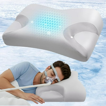 Side pillow - Suitable for all CPAP mask types - Adjustable memory foam with contour incisions, suitable for side sleeping