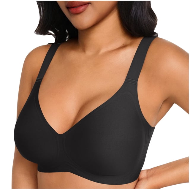 Ropa Interior Transpirable para Mujeres Sujetador Delgado de Tamaño Grande sin Bordes Reunión Diseño Ropa Interior Inalámbrica Diaria Cómoda