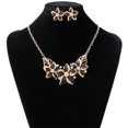 thumbnail image 4 of Collier de Mariage Fleur Collier de Mariée Élégant Collier avec Boucles d'Oreilles, 4 of 10