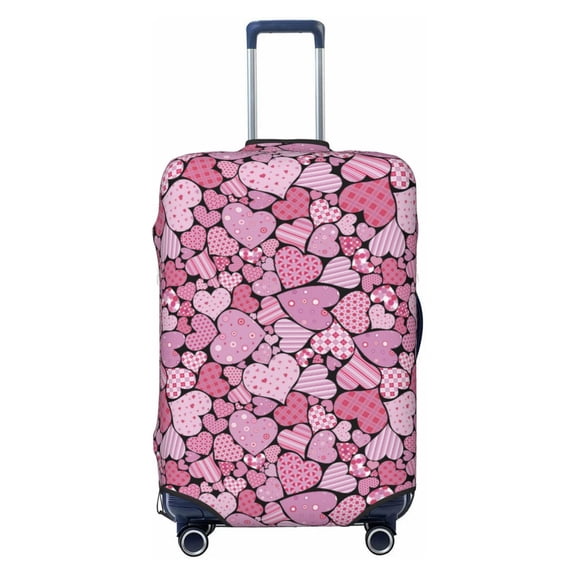 Xecao Sweet Heart print Elastic Luggage Cover, with double-sided print , is perfect for travel, business, and daily use