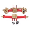 thumbnail image 1 of Juego de eje trasero delantero RC Aleación de aluminio y latón Ejes de coche RC ligeros de alta precisión Reemplazo para coche Traxxas TRX4M 1/18 RC Rojo, 1 of 10