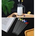 thumbnail image 7 of 8 Piece Glass Swizzle Sticks with Love Heart Head Reusable Coffee Stirring Stick Hot Chocolate Milk Espresso Stirrers Spoons for Party Cafe Bar Home Glasses Mug Decoration, Multicolor, 17.5cm/6.9inch, 7 of 7