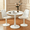 White-24IN, variant on BINBANK Round Dining Table, 24 Inch, White, Pedestal Base Tulip Design, Compact Space Saving, Suitable for 2-4 People, Kitchen Living Room Cafe