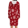 thumbnail image 4 of TIMIFIS Robe Chandail à Capuche Longue Décontractée pour Femme, Robe de Noël Laide, Robe à Capuche Légère à Manches Longues avec Poche, 4 of 6
