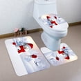 thumbnail image 2 of 4PCS Christmas Bath Mat Set Colorful Printing Non Slip Bathroom Rug with Contour Rug & Lid Toilet Cover, 2 of 5