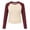 Brick Red, variant on Girls Long Sleeve Shirts Raglan Color Slim Fit Cute Tunic Top for 5-14 Years