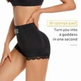 thumbnail image 3 of Prolriy Shapewear Tummy Control Women's Butt Lifter Lace Boy Shorts Shapewear Sponge Padded Body Shaper Panties Butt Hip Enhancer Control Panties Butt Lifting Shapewear Black S, 3 of 6