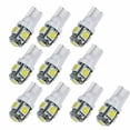 thumbnail image 2 of 10 pcs White T10 Wedge 5-SMD 5050 5W5 LED License Plate Lights, 2 of 5