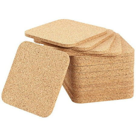 

20Pcs of Cork Drink Coasters and Kitchens-Reusable Water-Absorbing and Environmentally Friendly DIY