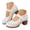 White, variant on Women Chunky Heel Sandals Closed Toe Dress Shoes for Party and Work Ladies Summer Platform Casual Block Heels Size 9 White