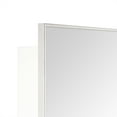 thumbnail image 4 of 16.5'' x 24'' Polished Nickel Recessed and Surface Mount Bathroom Medicine Cabinet with Mirror Square Cornered Metal Framed Rounded Rectangle Medicine Cabinet Mirror, 4 of 10