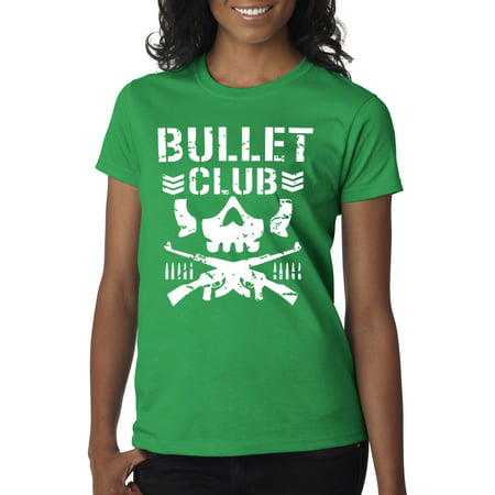 New Way 786 - Women's T-Shirt Bullet Club Skull Soldier Japan Pro Wrestling Medium Kelly
