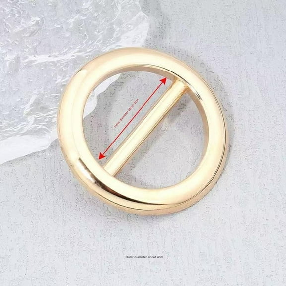 Metal Corner Buckle Knot Scarf Button Belt Adjustment Three Speed Buckle Shirt Tshirt Hem Fixed Decorative Buckle Gold