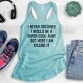 thumbnail image 2 of I Never Dreamed I'd Be A Super Cool Aunt Tank Top, Ladies Racerback Tank Top, Aunt Auntie Tank, Aunty Tank, Cancun, X-Small, 2 of 3