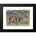 thumbnail image 2 of Charles Rochussen 14x11 Black Modern Framed Museum Art Print Titled - Wounded Adalbert is Carried Away (1824 - 1894), 2 of 5