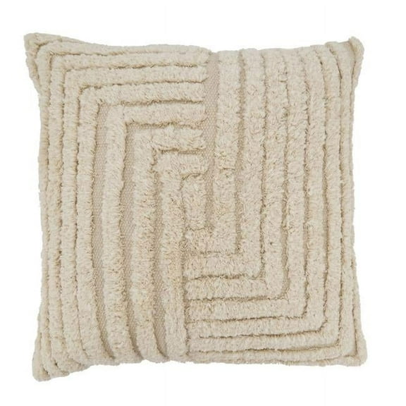 Saro Lifestyle Tufted Geometry Bliss Throw Pillow Cover