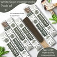 thumbnail image 3 of White Sage Incense Sticks for Cleansing - Total 120 Insence-Sticks - 6 Packs of 20 Insense - Inciensos - Inscents - Natural Non Toxic Ingredients - Incents - Incence - Inscense - Insents, 3 of 8