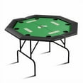 thumbnail image 1 of 1 Iron Leg Octagonal 2 Fold Iron Leg Table Poker Table, 1 of 9