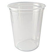Fabri-Kal Microwavable Deli Containers, 32 oz, 4.6" Diameter x 5.6" h, Clear, Plastic, 500/Carton