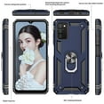 thumbnail image 5 of LEYI for Samsung Galaxy AO3S Case, Galaxy A03S Case(Not A03) 360 Metal Rotating Ring Kickstand Holder Armor Heavy Duty Shockproof Case for Samsung A03S Case, Blue, 5 of 6